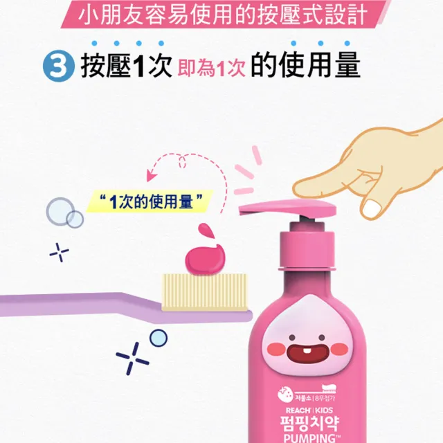 【麗奇】KAKAO按壓式兒童牙膏160g1入+KAKAO兒童牙刷2入