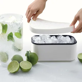 【LEKUE】附蓋蜂巢製冰盒 白(冰塊盒 冰塊模 冰模 冰格)