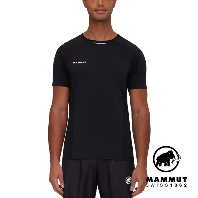 【Mammut 長毛象】Aenergy FL T-Shirt Men 機能輕量抗菌短袖T恤 男款 黑色 #1017-05000