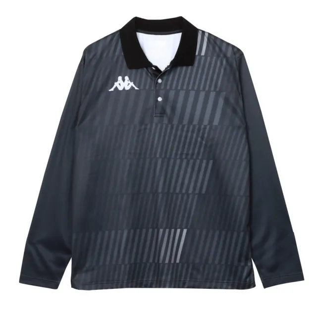 【KAPPA】義大利 吸濕排汗 型男長袖POLO衫(黑 371U8RW005 台灣製)