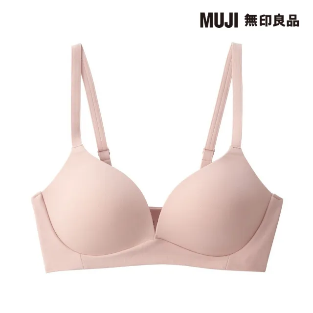 【MUJI 無印良品】女棉混彈性無鋼圈一體成形無背扣胸罩(共3色)