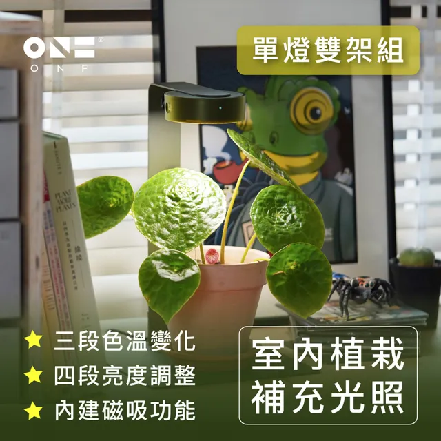 【ONF 光之間】MIST O 植霧光-桌上型隨吸植物燈套組(單燈雙架、綠)