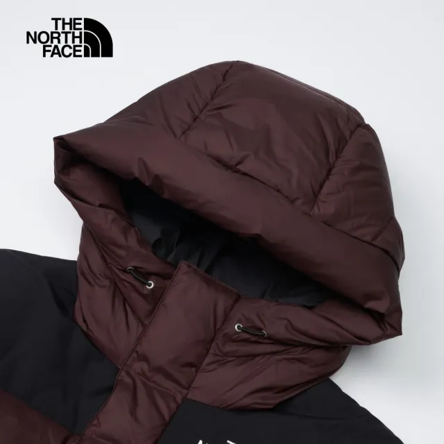 【The North Face 官方旗艦】經典ICON-北面男款棕色防風DWR防潑水保暖羽絨外套｜4QYXLOS