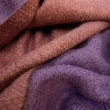 【F.M&Carol】雙色雙面厚磅系列-100%純喀什米爾厚織羊絨披肩圍巾(香紫綻放)
