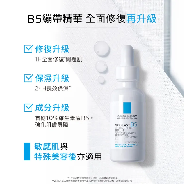 【理膚寶水】修復抗敏雙星組★B5瞬效全面修復精華30ml+多容安舒緩保濕修護精華20ml_B(繃帶精華/安心小藍瓶)