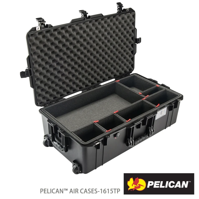 PELICAN 1615 Air TP 輪座拉桿超輕氣密箱-含TrekPak 隔板 黑(公司貨)