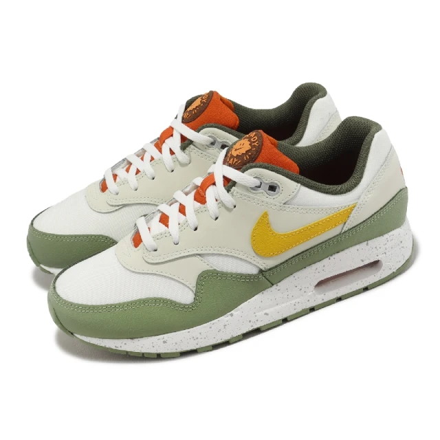 NIKE 耐吉NIKE 耐吉 休閒鞋 Air Max 1 SE GS 大童 女鞋 綠 黃 氣墊 復古 Ready Play(FV3646-171)