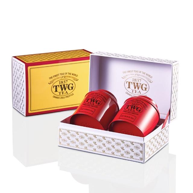 【TWG Tea】優雅禮盒茶組 My Posh Tea Set(1837紅茶150gx1+1837綠茶120gx1)(中秋禮盒)