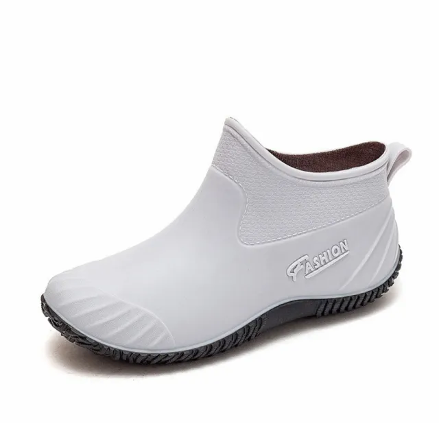 【Alberta】3cm 素色短筒厚底雨鞋 防水鞋面 雨靴 短靴 5色