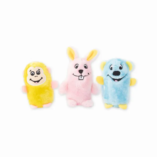 【ZippyPaws】毛茸茸夥伴-猴子、兔子、熊熊(狗狗玩具 寵物玩具 有聲玩具)