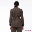 【KeyWear 奇威名品】時尚格紋西裝外套