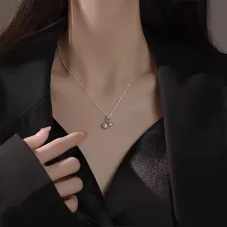 【MoonDy】包包 鈴蘭花項鍊 純銀項鍊 銀項鍊 鎖骨鏈 韓國項鍊 閨蜜項鍊 細項鍊 小眾項鍊  