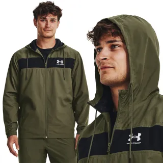 【UNDER ARMOUR】UA 男 SPORTSTYLE防風連帽外套_1361621-390(幽綠色)