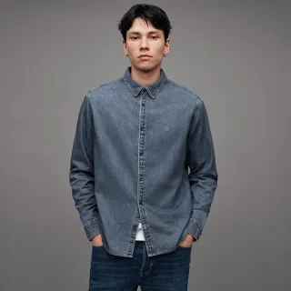 【ALLSAINTS】ELM 公羊頭骨牛仔長袖襯衫 MR005Z(舒適版型)