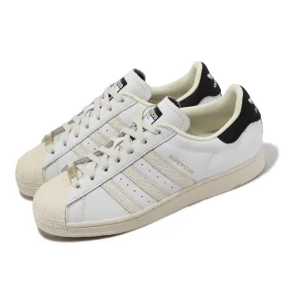 【adidas 愛迪達】休閒鞋 Superstar 男鞋 女鞋 白 米白 黑 奶油底 貝殼頭 皮革 經典 三葉草 愛迪達(ID4675)