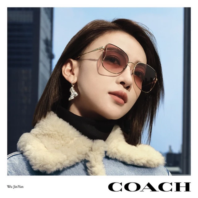 COACH 亞洲版 時尚金屬太陽眼鏡 典雅簡約設計 HC7158D 9331I6 玫瑰金框抗UV漸層鏡片 公司貨