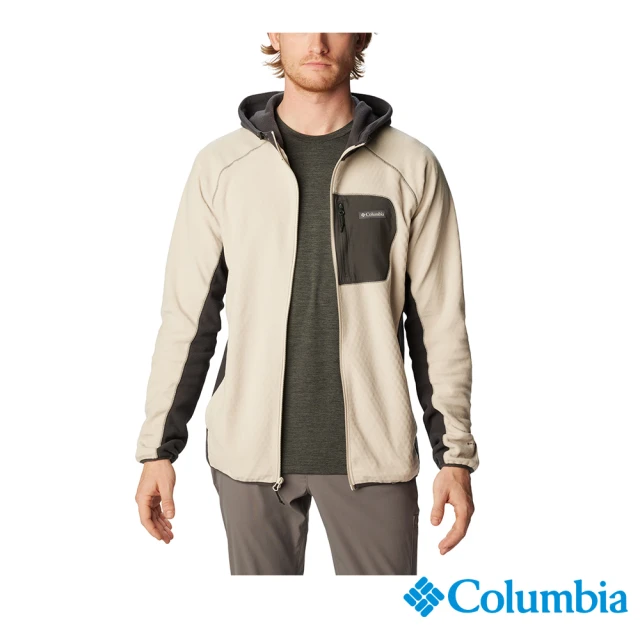 Columbia 哥倫比亞 男款-M Outdoor Tracks™柔暖刷毛連帽外套-卡其(UAE49030KI/HF)