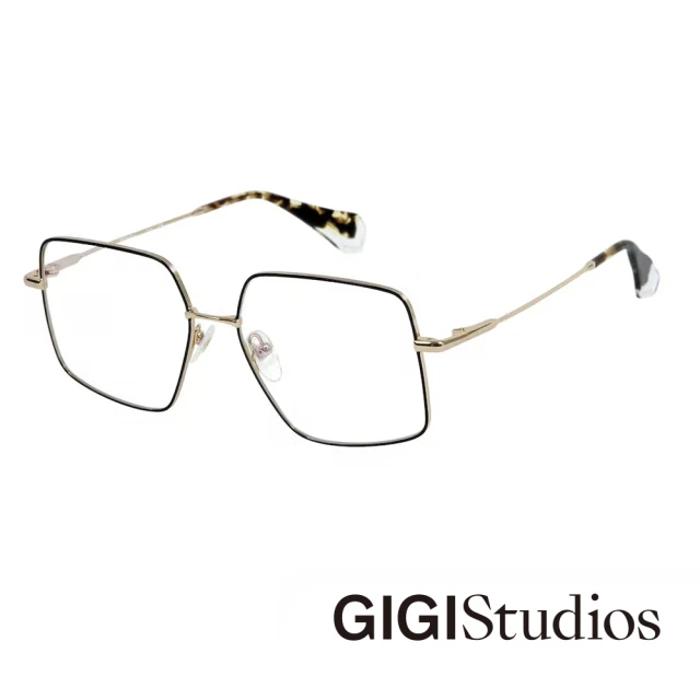 GIGI StudiosGIGI Studios 幾何大方框設計光學眼鏡(金 - CAROLANNE-6799/2)