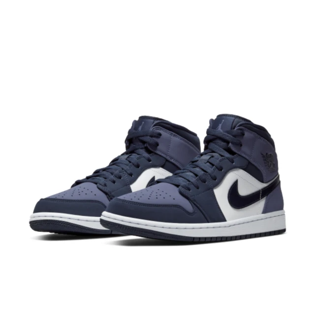 NIKE 耐吉NIKE 耐吉 休閒鞋 男鞋 運動鞋 AJ1 喬丹 AIR JORDAN 1 MID 黑紫 554724-445