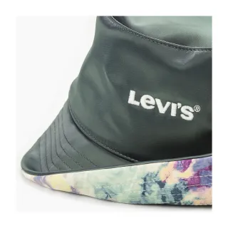 【LEVIS 官方旗艦】男女同款 雙面用漁夫帽 / 精工Logo刺繡 大理石渲染 人氣新品 D7762-0003