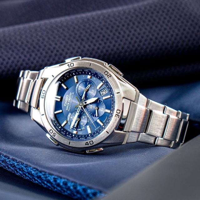 【CASIO 卡西歐】日本限定 三眼計時太陽能電波錶(WVQ-M410DE-2A2JF)