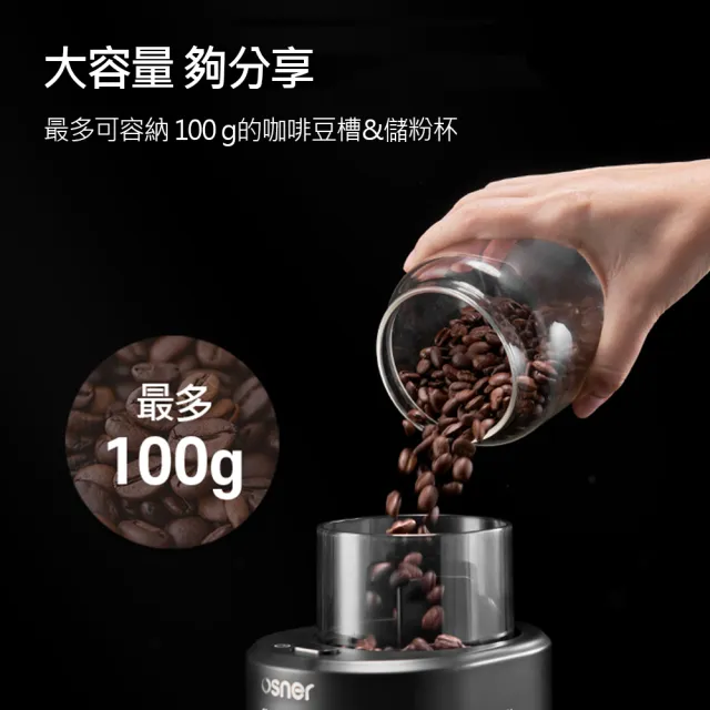 【Osner韓國歐紳】ELBEAN 經典電動咖啡磨豆機(2022全新升級KWG-200)