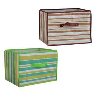 【居家cheaper】27L 不織布摺疊收納箱 三入一組(收納布箱 衣物收納箱 三格櫃專用收納籃 抽屜收納盒)