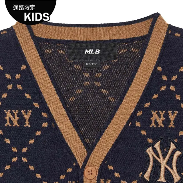 【MLB】童裝 針織衫 MONOGRAM系列 紐約洋基隊(7AKCMD134-50NYD)