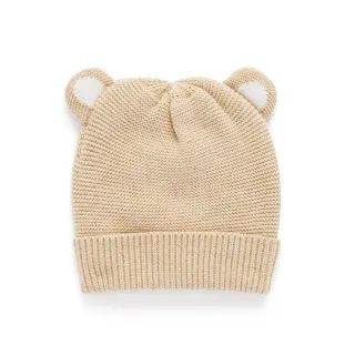 【Purebaby】澳洲有機棉 嬰兒針織帽(新生兒 保暖 帽子)
