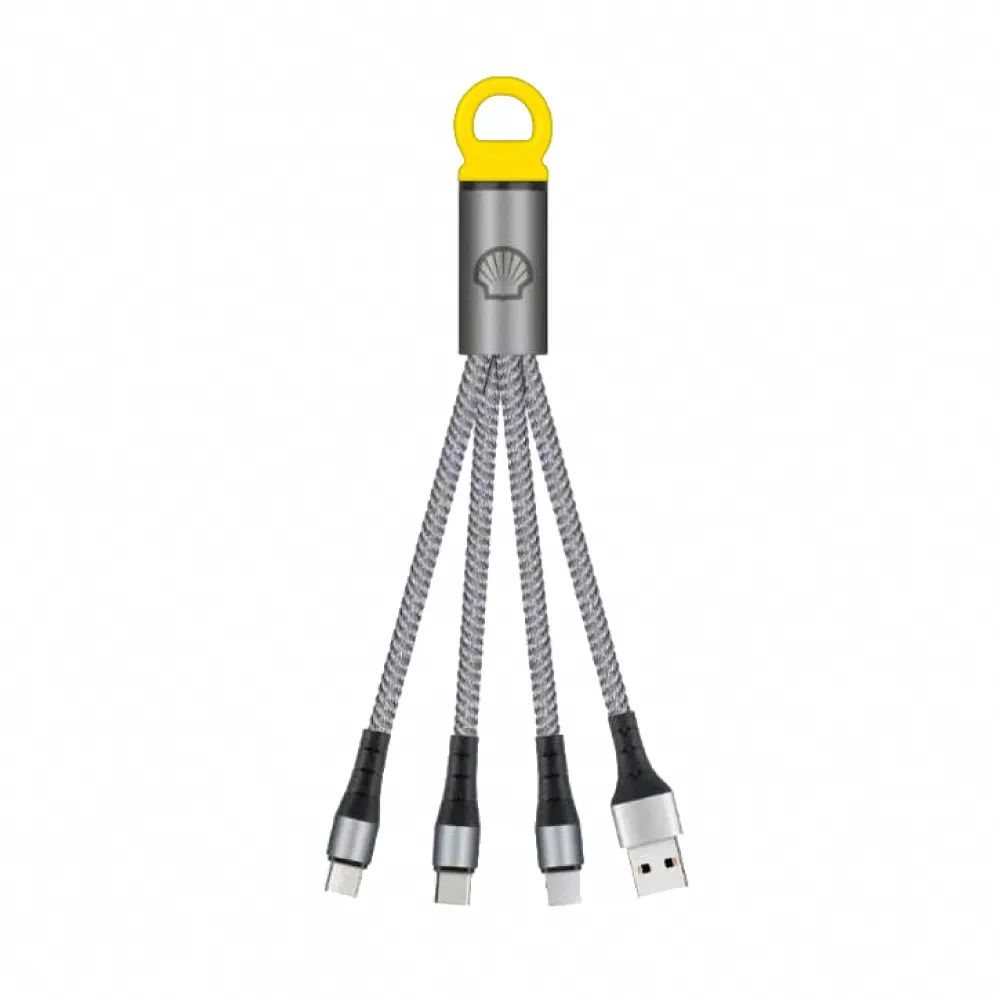 【SHELL 殼牌】3-in-1三合一充電線(CB-MTF03)