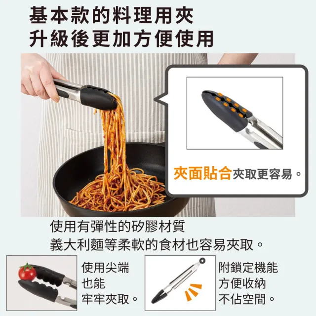 【NITORI 宜得利家居】矽膠廚具 矽膠料理用夾 L KT01(矽膠廚具 料理用夾 矽膠)
