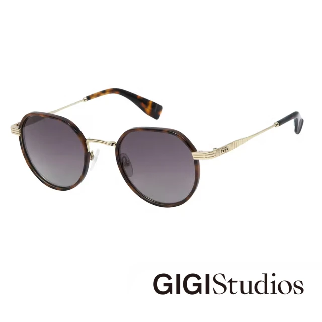 GIGI StudiosGIGI Studios 手工細圓框鈦金太陽眼鏡(玳瑁 - BEETHOVEN-6787/2)