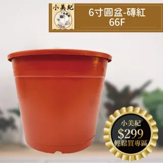 【小美紀】6寸圓盆-磚紅-66F(花盆 盆栽  種植用花盆 圓盆 植栽盆 透氣盆 圓盆 輕量花盆)