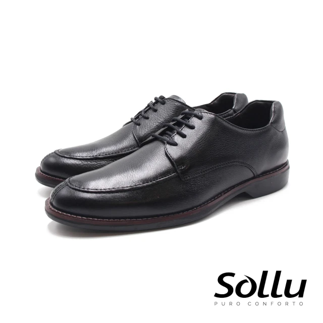 SAPATOTERAPIASAPATOTERAPIA Sollu 巴西專櫃 邊色縫線綁帶皮鞋 男鞋(黑)