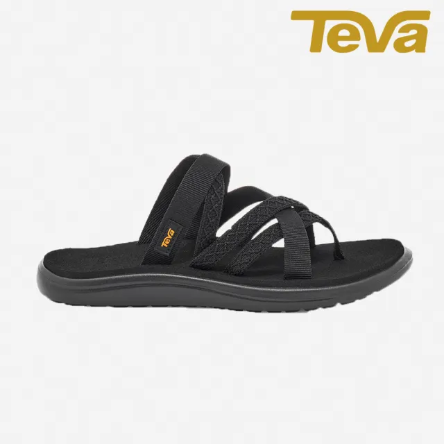【TEVA】Voya Zillesa 女細帶繞繩涼鞋/輕量/記憶鞋床 黑色 輕裝樂活(TV1117032MHBC)