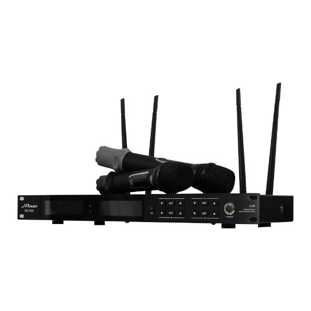 【J-POWER 杰強】震天雷 專業無線麥克風 MS-848+UHF-999 雙麥組(震天雷 無線麥克風 848 UHF 999)