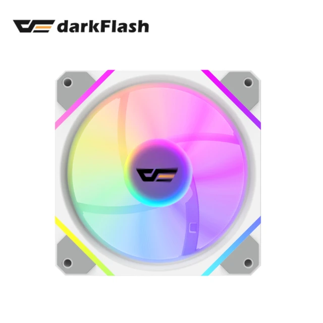 darkFlashdarkFlash 大飛DM12 PRO PWM A.RGB 散熱風扇-白色(反葉風扇)