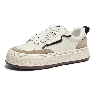 【AVICE 艾薇斯】★真皮網紅爆款厚底小白鞋(百搭/運動鞋/休閒/小白鞋)