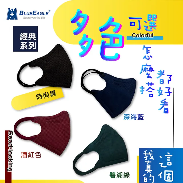 【藍鷹牌】N95立體型兒童醫用口罩 UV系列 10片x2盒(2種尺寸-8色可選)