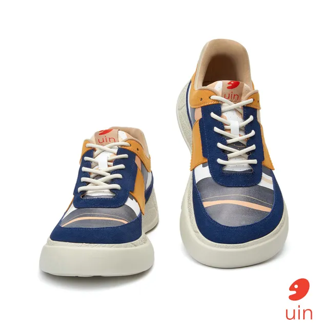 【uin】西班牙原創設計 男鞋 彩色河流彩繪休閒鞋M1960608(彩繪)