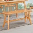 【AT HOME】二入組3.3尺原木色實木長椅凳/餐椅/休閒椅 現代鄉村(勞倫斯)