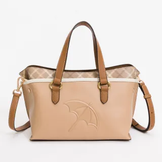 【Arnold Palmer 雨傘】手提包附長背帶 Refined系列(卡其色)