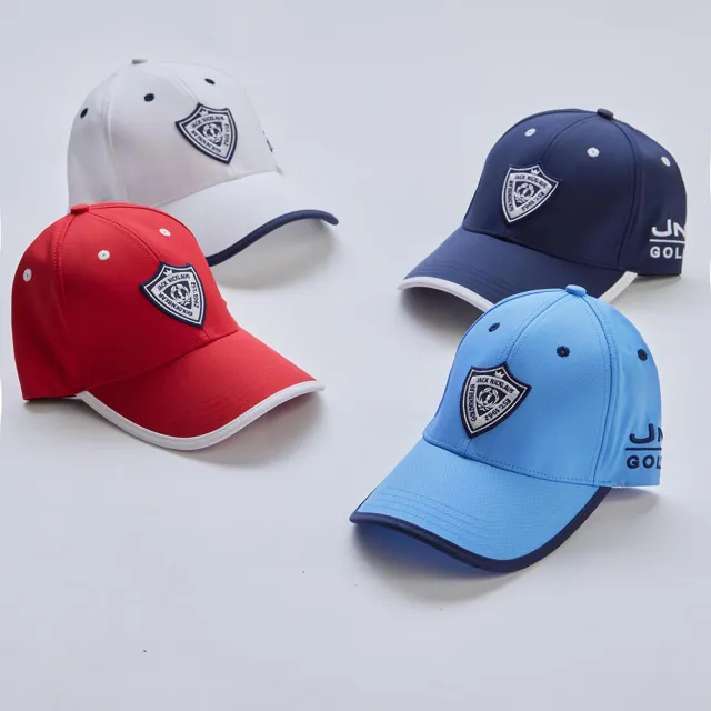 【Jack Nicklaus 金熊】金熊GOLF繡花可調節式帽(藍色)