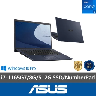 【ASUS】升級24G組★14吋i7商用8G筆電(B1408CEAE-T-0121A1165G7/i7-1165G7/8G/512G SSD/Win10Pro/台灣製)