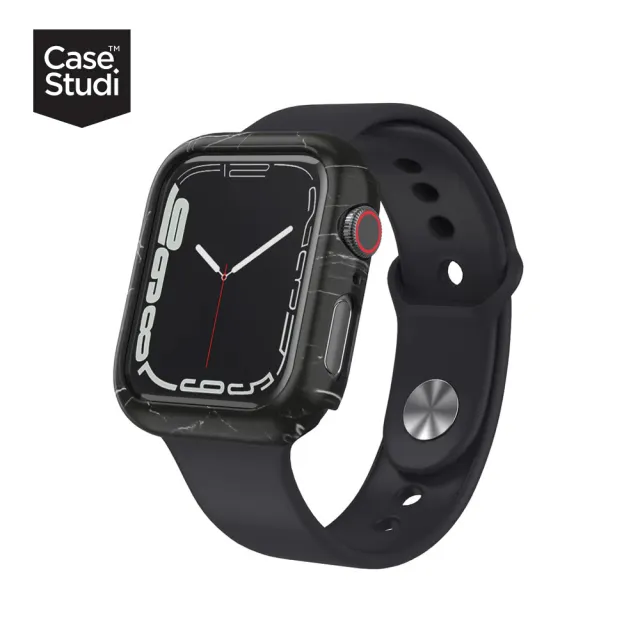 【CaseStudi】AppleWatch 9/8/7 45mm Prismart 錶殼_黑色石紋(相容44mm Apple Watch)