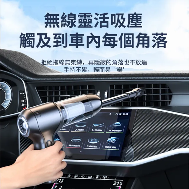 【SUITU】吹吸抽充四合一多功能吸塵器 無線手持家車兩用除塵器 車載抽氣吸塵機 吹氣機 打氣機