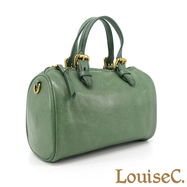 【LouiseC.】雙11 Tree House 植鞣革手工染牛皮 日系手提斜背 波士頓真皮包 2色 真皮包包 TWD1099