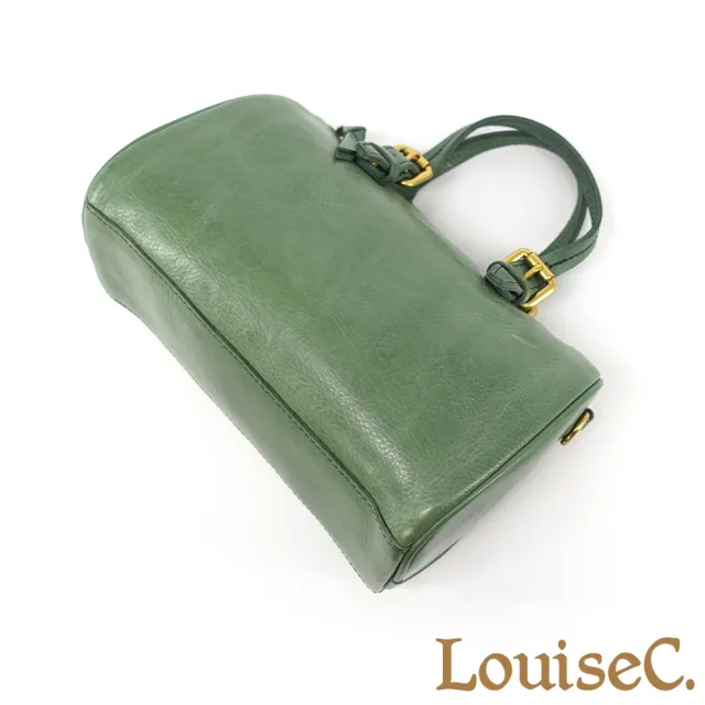 【LouiseC.】雙11 Tree House 植鞣革手工染牛皮 日系手提斜背 波士頓真皮包 2色 真皮包包 TWD1099