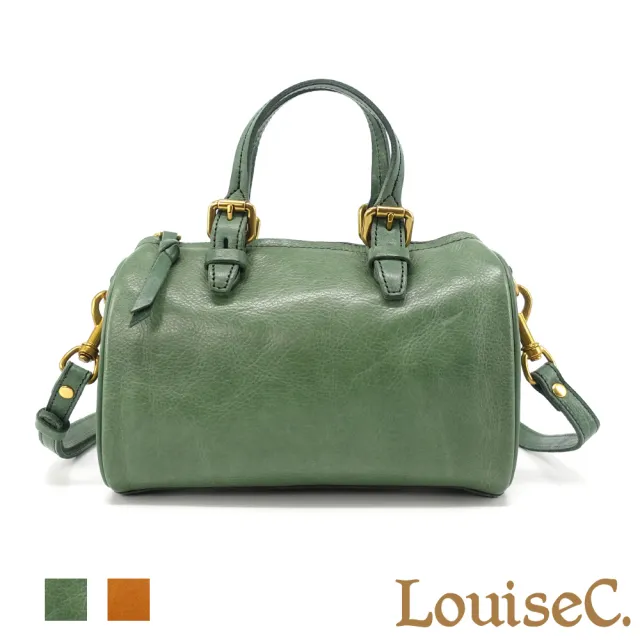 【LouiseC.】雙11 Tree House 植鞣革手工染牛皮 日系手提斜背 波士頓真皮包 2色 真皮包包 TWD1099