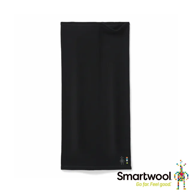 【SmartWool官方直營】Thermal 美麗諾羊毛素色長頸套 黑色(美麗諾羊毛 保暖 圍脖 羊毛圍巾)